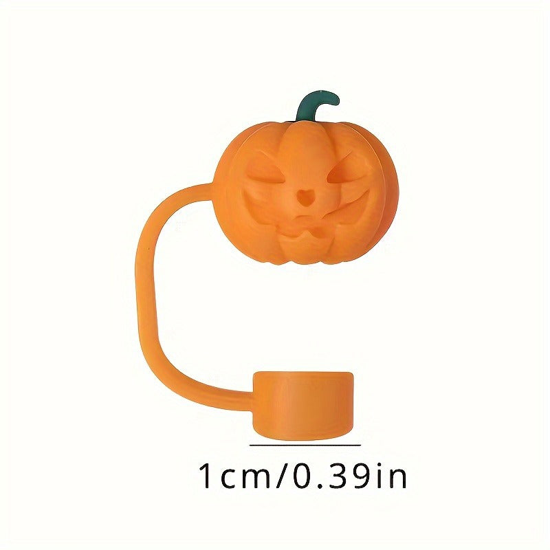 Wholesale 5pcs/pack Halloween themed 10mm silicone straw plug